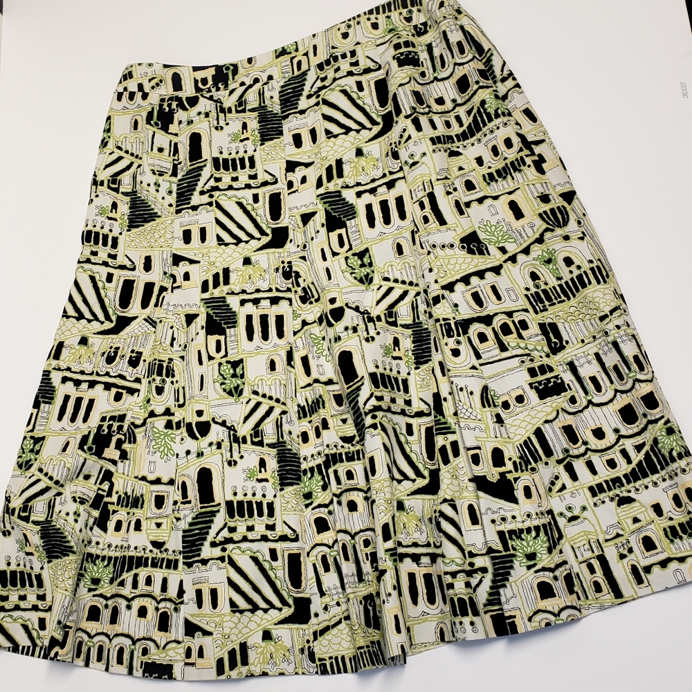 Vintage inspired Village novelty print skirt